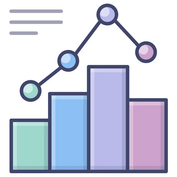 Ícone Crescimento Gráfico Analítico — Vetor de Stock