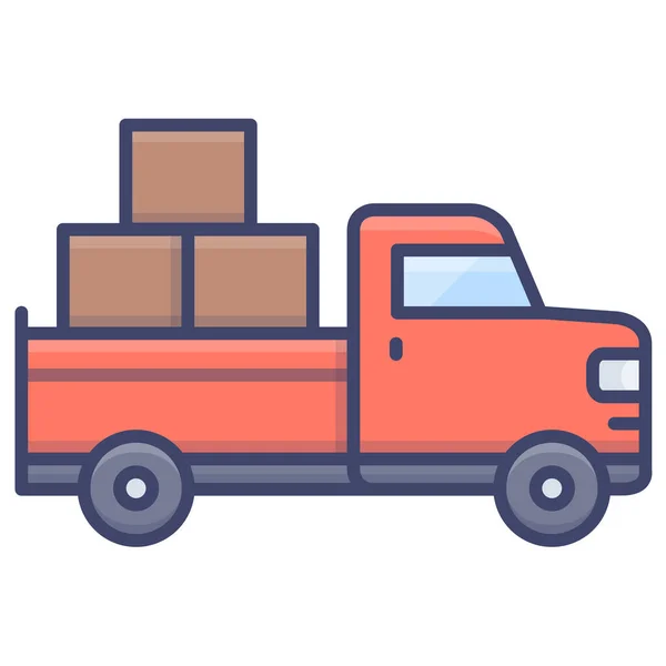 Ikona Transportu Pickup — Wektor stockowy