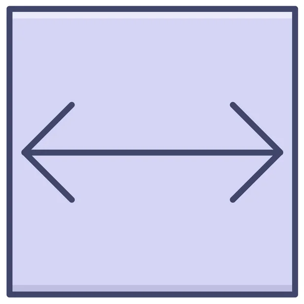 Flecha Medida Icono Horizontal — Vector de stock