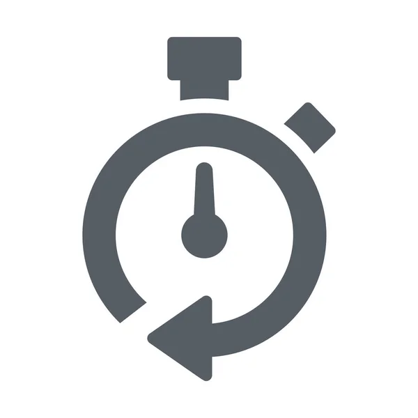 Ρολόι Αντίστροφη Μέτρηση Γρήγορο Εικονίδιο Στερεό Στυλ — Διανυσματικό Αρχείο