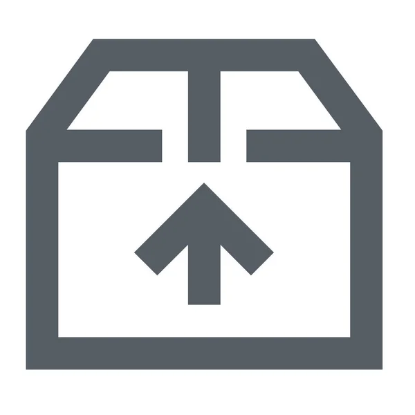 Ikona Pohybu Krabice Stylu Osnovy — Stockový vektor