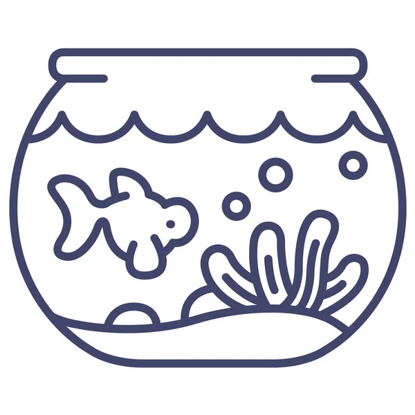 Рибний Бак Золота Іконка — стоковий вектор