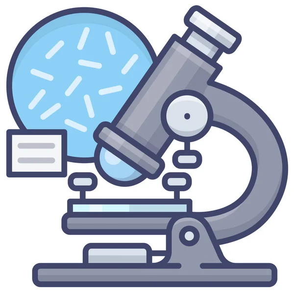 Bacterii Bacterii Biologie Pictogramă Stil Contur Umplut — Vector de stoc