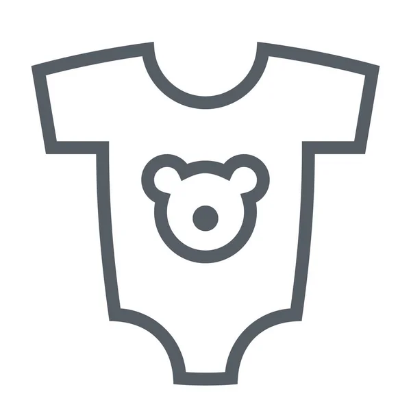 Babykleidung Outline Stil — Stockvektor