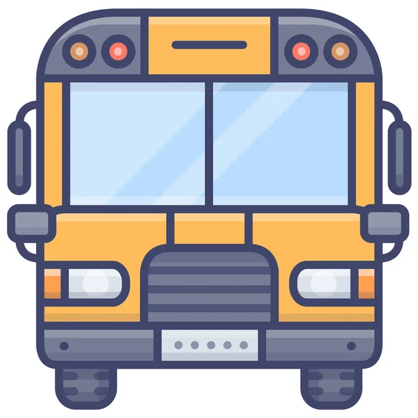 Pictogram Schoolbus Vervoer — Stockvector