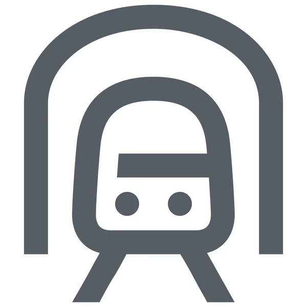Metro Metro Tren Icono Estilo Esquema — Vector de stock