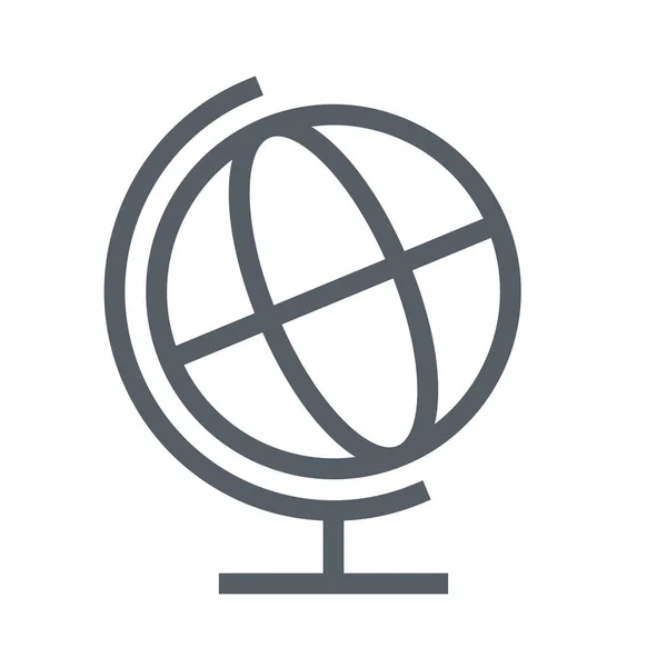 Значок Экватора Стиле Абрис — стоковый вектор