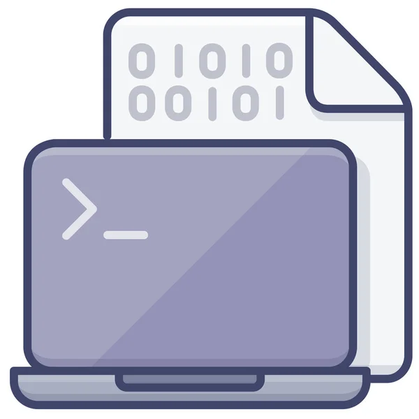 Código Codificación Icono Del Programa — Vector de stock