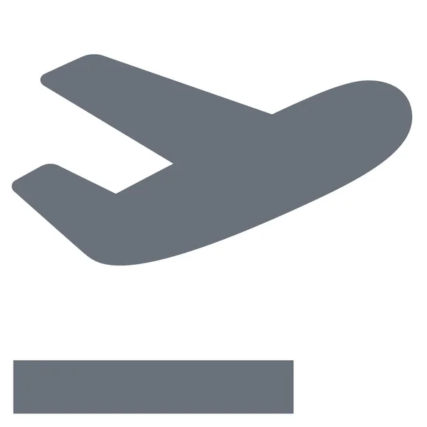 Avión Aire Ascender Icono Avión Ascendente Estilo Sólido — Vector de stock