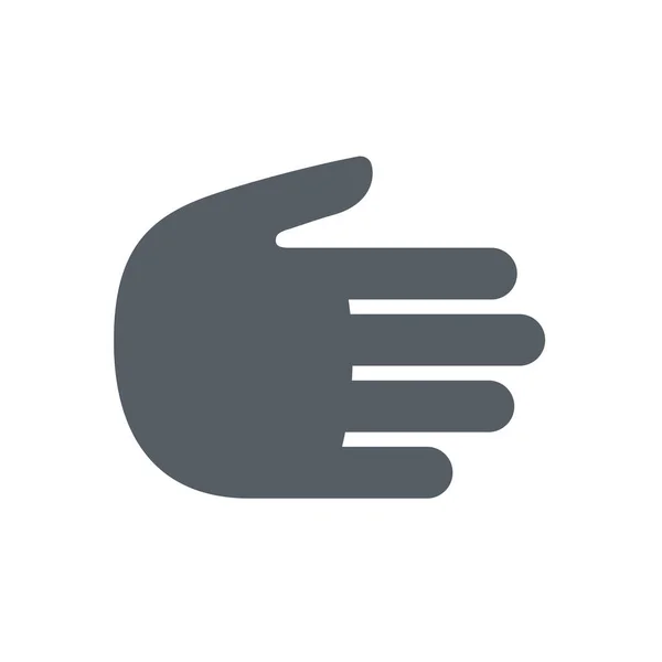 Рука Відкриті Люди Значок Суцільному Стилі — стоковий вектор