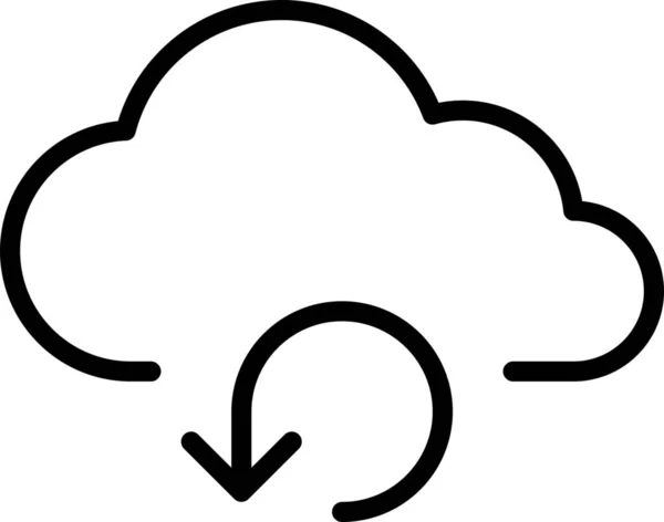 Icône Connexion Cloud Computing Dans Style Outline — Image vectorielle