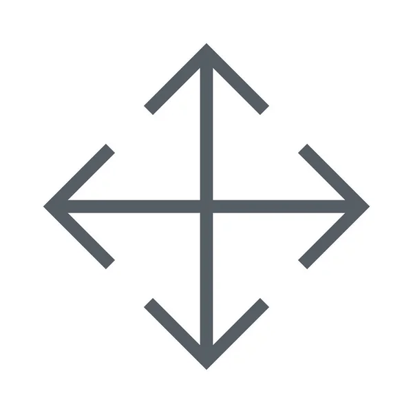 Иконка Интерфейса Стрелкой Стиле Outline — стоковый вектор