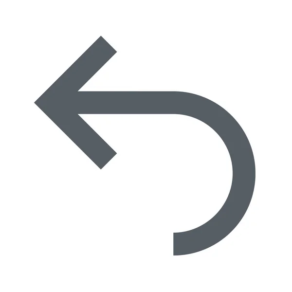 Pfeil Interface Antwortsymbol Outline Stil — Stockvektor