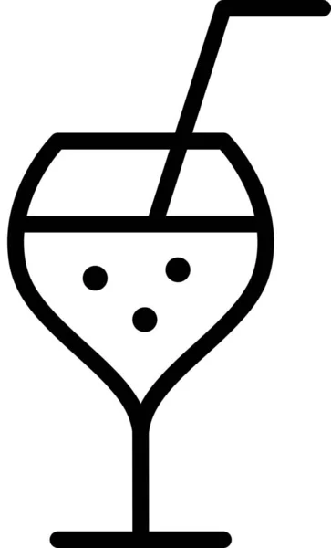 酒精饮料图标的轮廓风格 — 图库矢量图片
