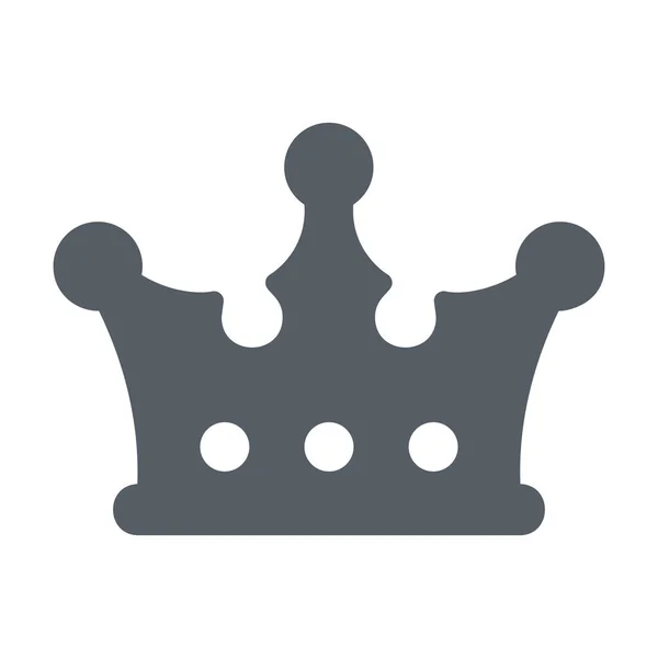 Ikona Króla Biżuterii Korony Stylu Solid — Wektor stockowy