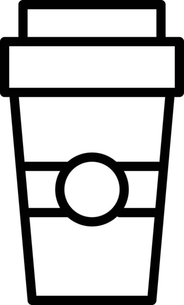 Kaffee Ikone Umrissen — Stockvektor