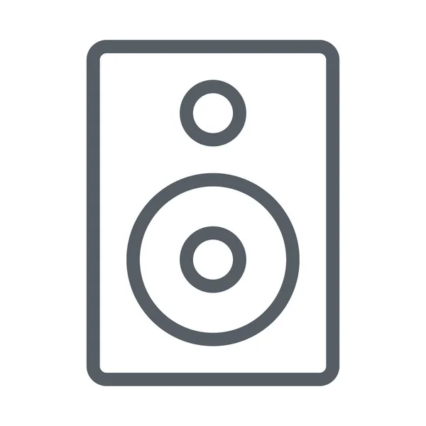 Icono Música Fuerte Audio Estilo Esquema — Vector de stock