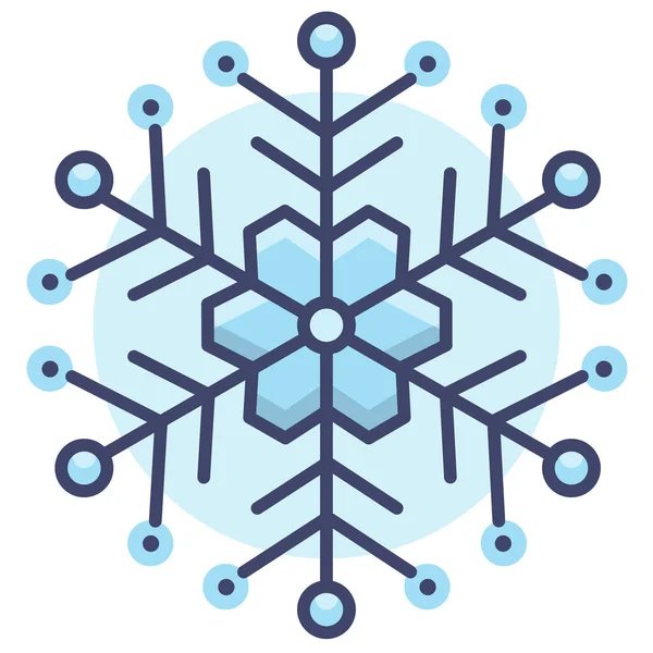 Congelar Nieve Copo Nieve Icono Estilo Contorno Lleno — Archivo Imágenes Vectoriales