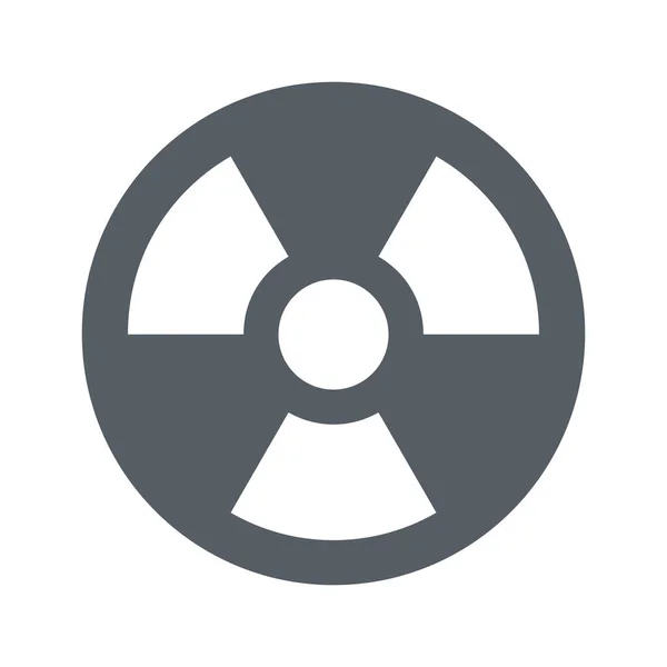 Активна Небезпечна Ядерна Ікона Суцільному Стилі — стоковий вектор
