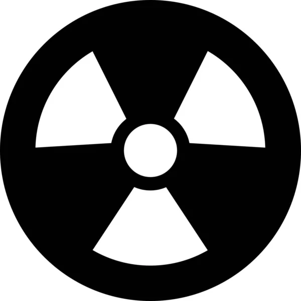 Икона Радиации Твердом Стиле — стоковый вектор