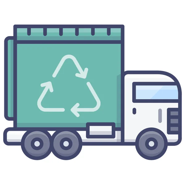 Ícone Lixo Caminhão Lixo — Vetor de Stock