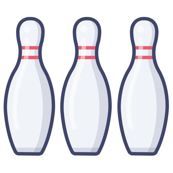 Bowling Spiel Sport Ikone — Stockvektor