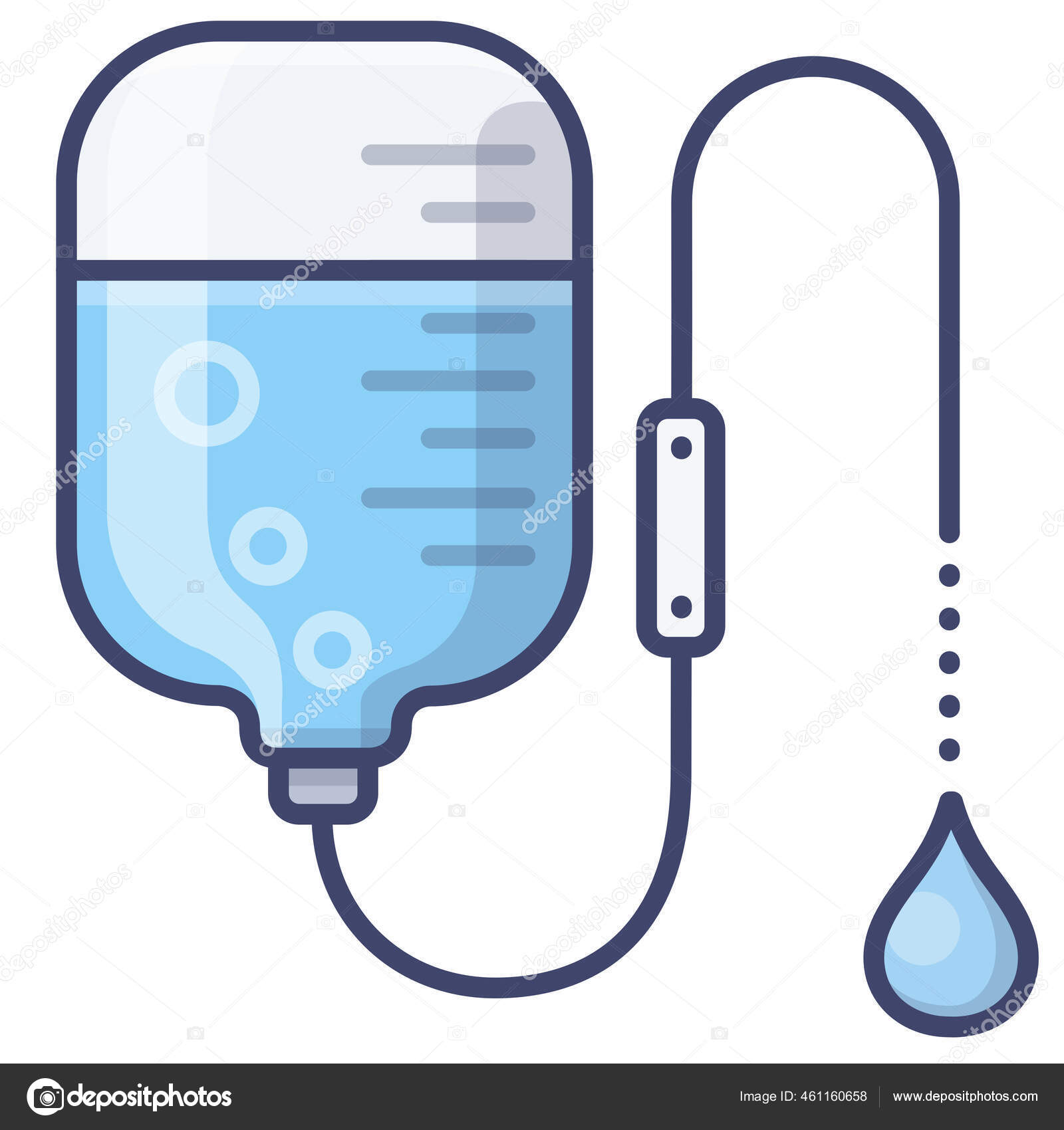 Drip Infusion Medical Icon Filled Outline Style Stock Vector by