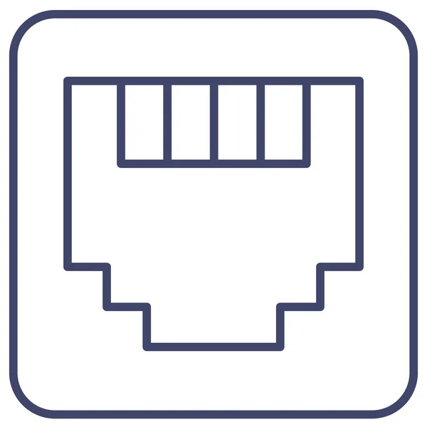 Internetportin Ethernet Kuvake — vektorikuva