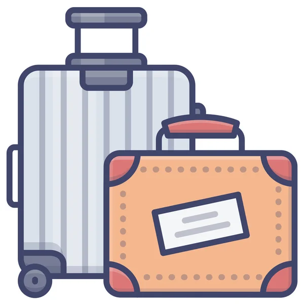 Suitcase Luggage Baggage Icon — Stock Vector