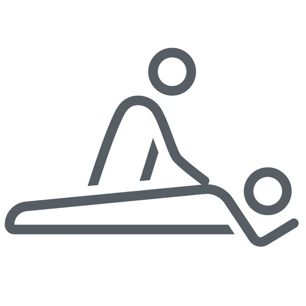 Massaggio Persone Relax Icona Stile Outline — Vettoriale Stock