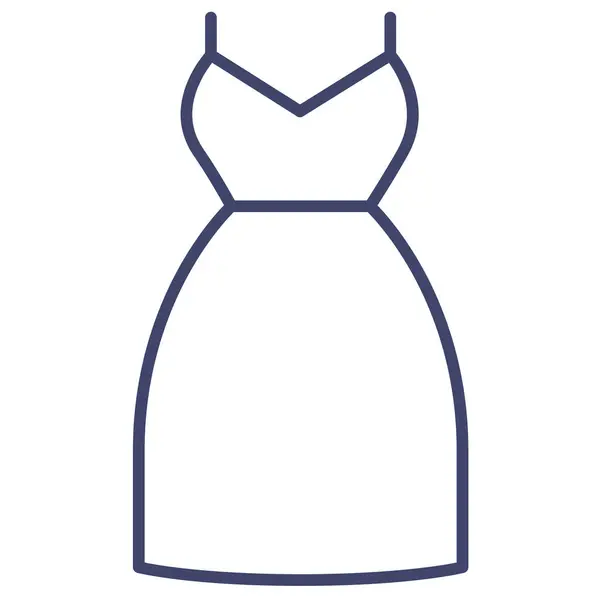 Vestido Icono Moda Noche — Vector de stock