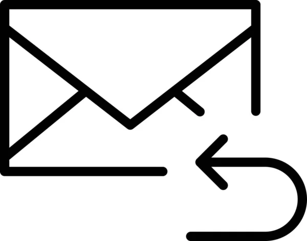 Sobre Reenviar Icono Correo Estilo Esquema — Archivo Imágenes Vectoriales