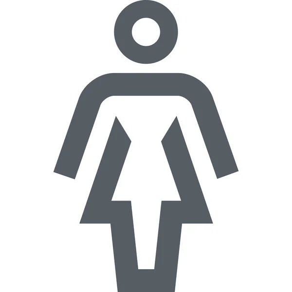 Frauen Signieren Icon Outline Stil — Stockvektor