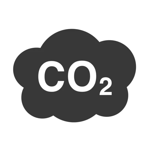 Zanieczyszczenie Chmury Co2 Ikona Surowa Stylu Stałym — Wektor stockowy