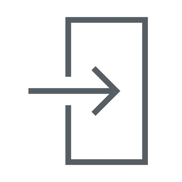 Pfeil Interface Symbol Outline Stil — Stockvektor