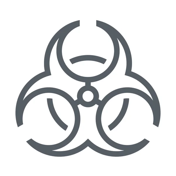 Biohazard Hazard Science Ikone Outline Stil — Stockvektor