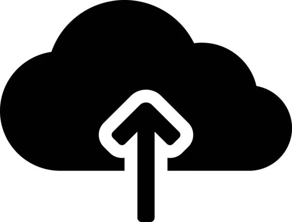 Icono Datos Computación Nube Estilo Sólido — Archivo Imágenes Vectoriales