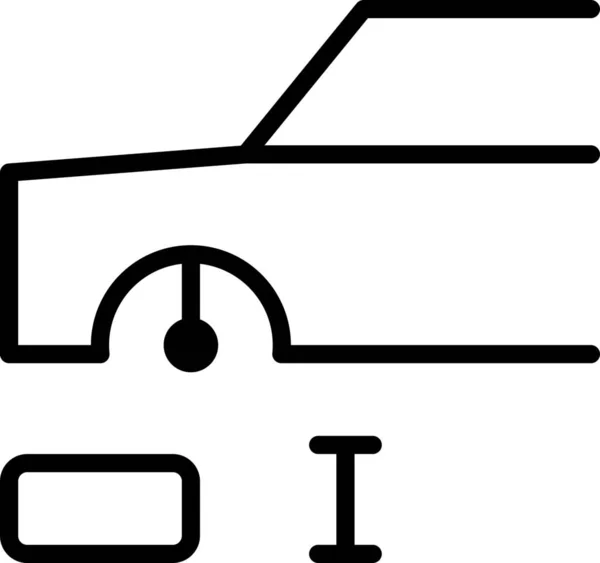 轮廓线式汽车修车图标 — 图库矢量图片