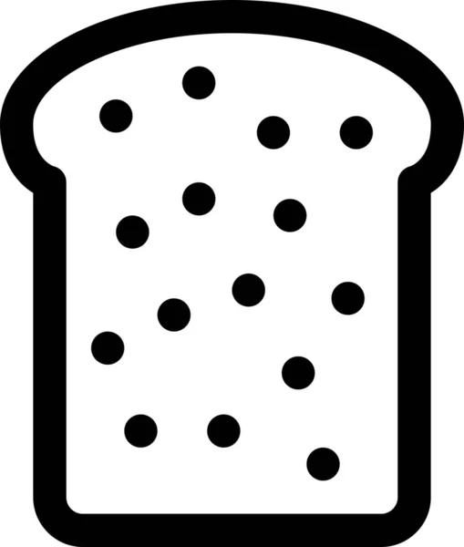 Piekarnia Chleb Śniadanie Ikona Stylu Zarysu — Wektor stockowy