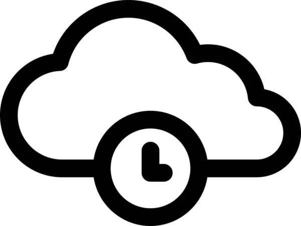 Icono Datos Computación Nube Estilo Esquema — Archivo Imágenes Vectoriales