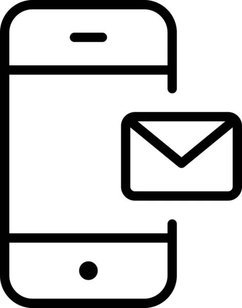 Icono Mensaje Sobre Correo Electrónico Estilo Esquema — Vector de stock