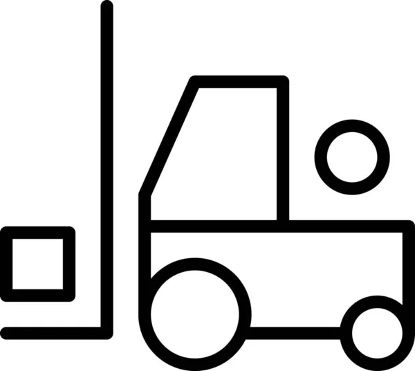 Icono Maquinaria Logística Carretilla Elevadora Estilo Esquema — Archivo Imágenes Vectoriales