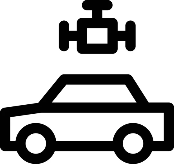 Иконка Двигателя Автомобиля Стиле Outline — стоковый вектор