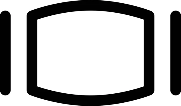 Значок Галереї Каруселі Зображень Стилі Контур — стоковий вектор
