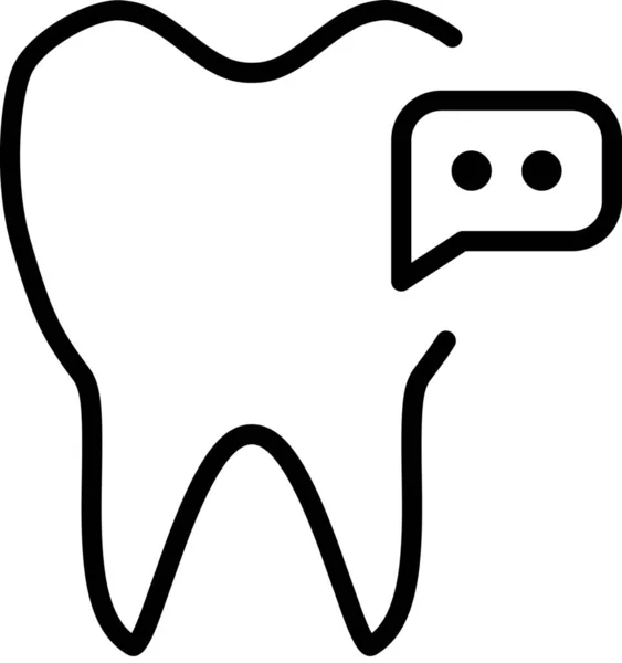 Ikona Danych Dentysty Zarysie — Wektor stockowy