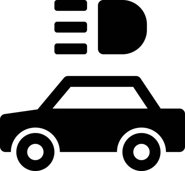 Automobile Car Drive Icon Solid Style — Stock Vector
