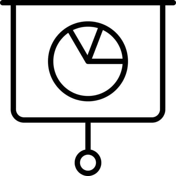 图表数据饼图标在轮廓风格 — 图库矢量图片