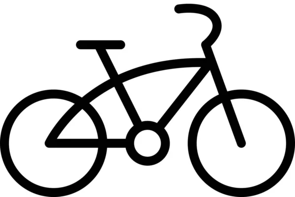 Icône Vélo Plage Dans Style Outline — Image vectorielle