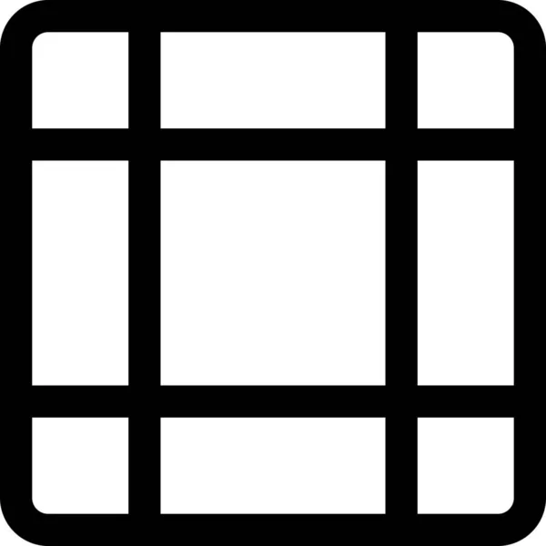 Bloky Ikony Návrhu Mřížky Stylu Osnovy — Stockový vektor