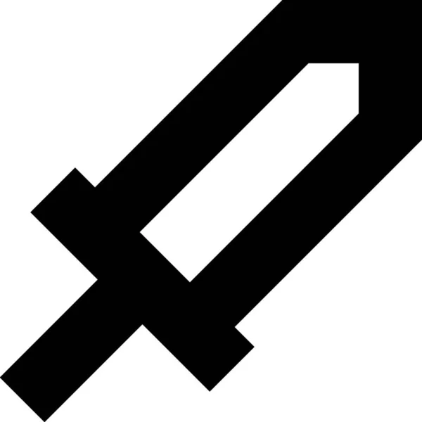 Klingendolch Kanten Symbol Outline Stil — Stockvektor